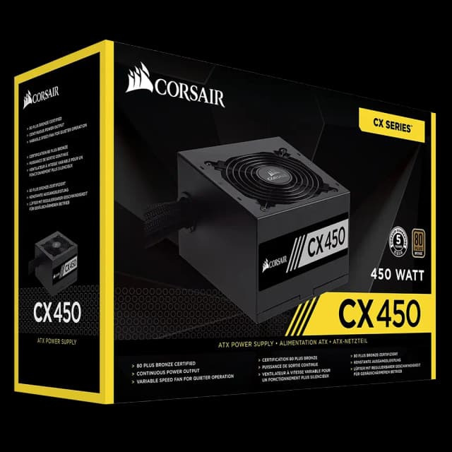 CX Series™ CX450 - 450 Watt 80 PLUS® Bronze Certified ATX PSUs Image