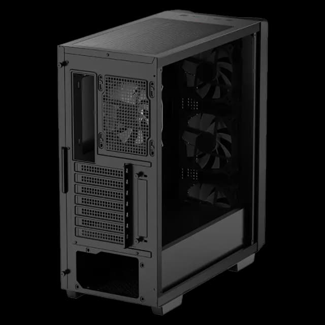 DeepCool CC560 Mid-Tower Case with four pre-installed LED fans tempered glass window Image