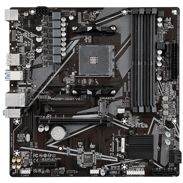 GIGABYTE A520M DS3H V2 Motherboard Image