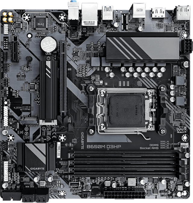 GIGABYTE B650M D3HP AM5 LGA 1718 AMD B650 M-ATX Motherboard Image