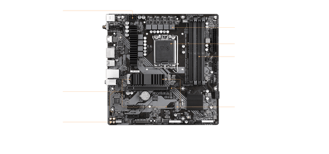 GIGABYTE B760M DS3H AX LGA 1700 Intel B760 M-ATX Motherboard  Image