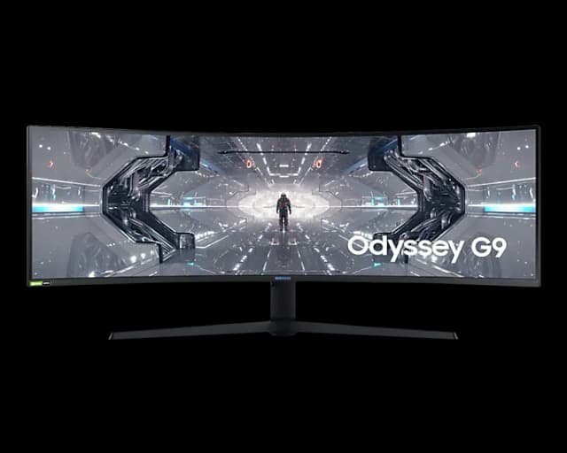 Samsung 49" Gaming Monitor with 32:9 aspect ratio display and 240Hz refresh rate Image