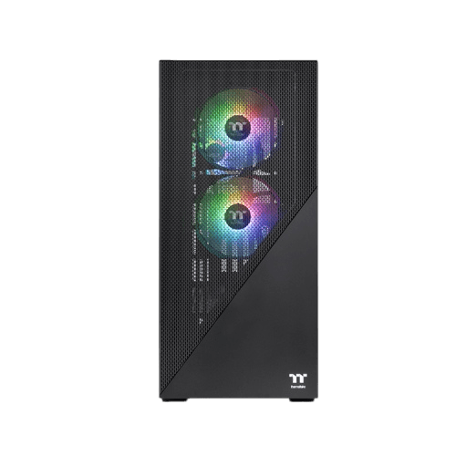 Thermaltake Divider 370 TG ARGB Motherboard Sync E-ATX Mid Tower Computer Case with 3x120mm ARGB Fan Pre-Installed Image