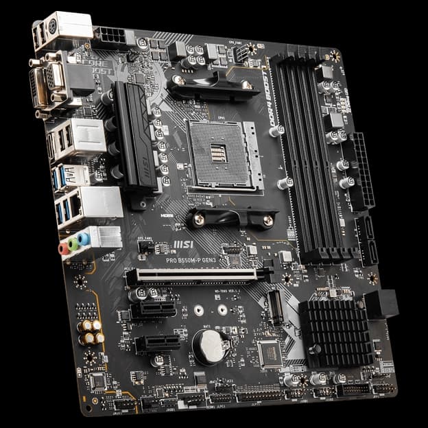 MSI M/Board AMD 3rd Gen Ryzen AM4 CPU B550M-P Gen3 Image